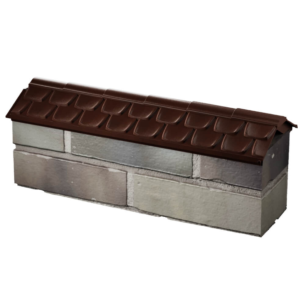 Парапет Zking Эльбрус Коричневый с посадкой на 0.5 кирпича (130мм) в Липецке фото