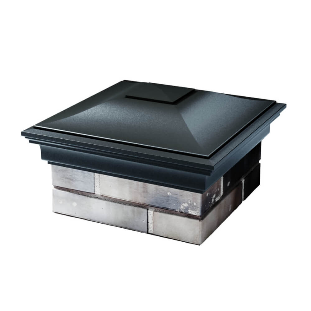 Колпак Zking Монблан Черный на столб 1.5х1.5 еврокирпича 0.7НФ (355х355мм) в Липецке фото