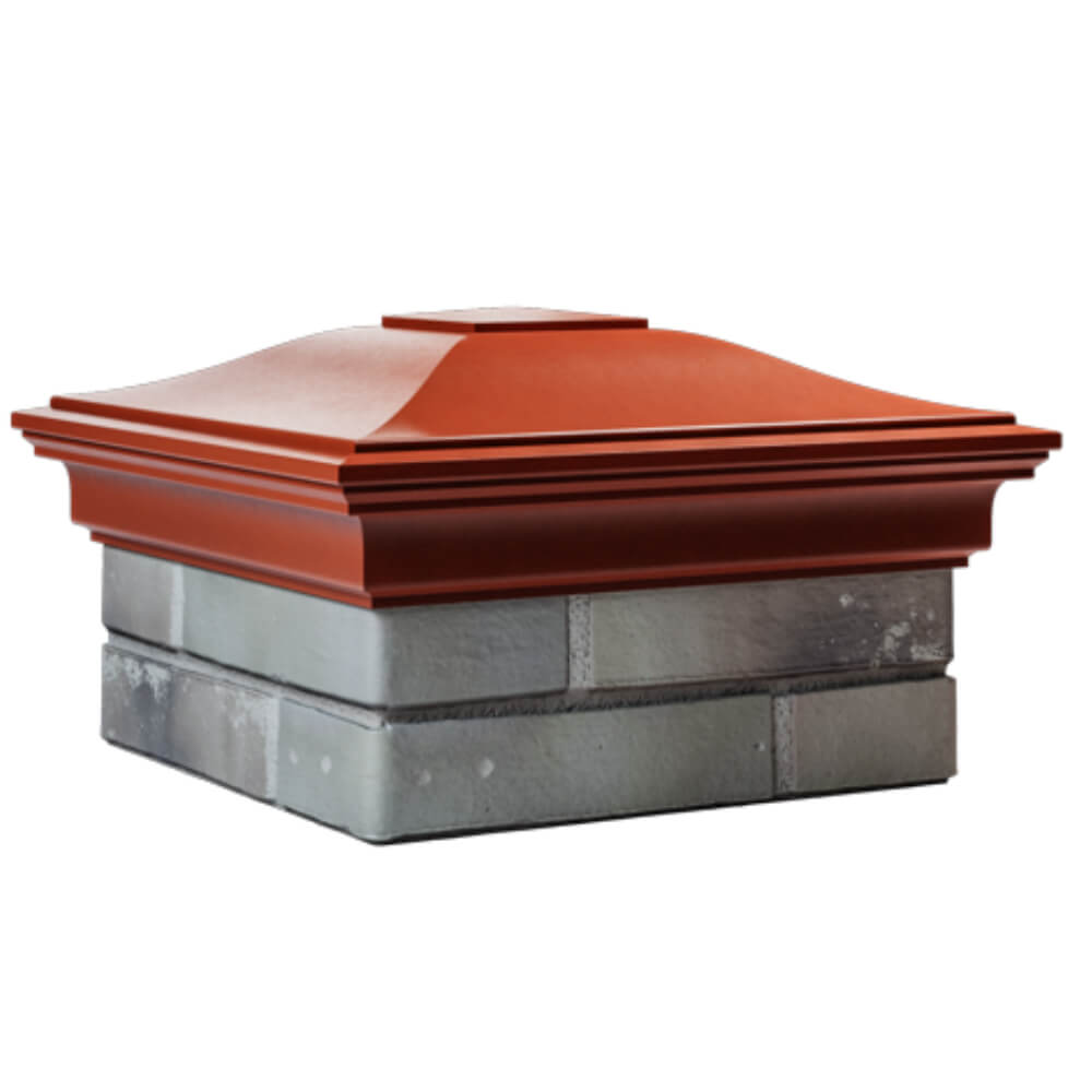 Колпак Zking Монблан Красный на столб 1.5х1.5 кирпича (385х385мм) в Липецке фото