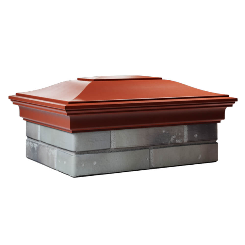 Колпак Zking Монблан Красный на столб 2х1.5 кирпича (515х385мм) в Липецке фото