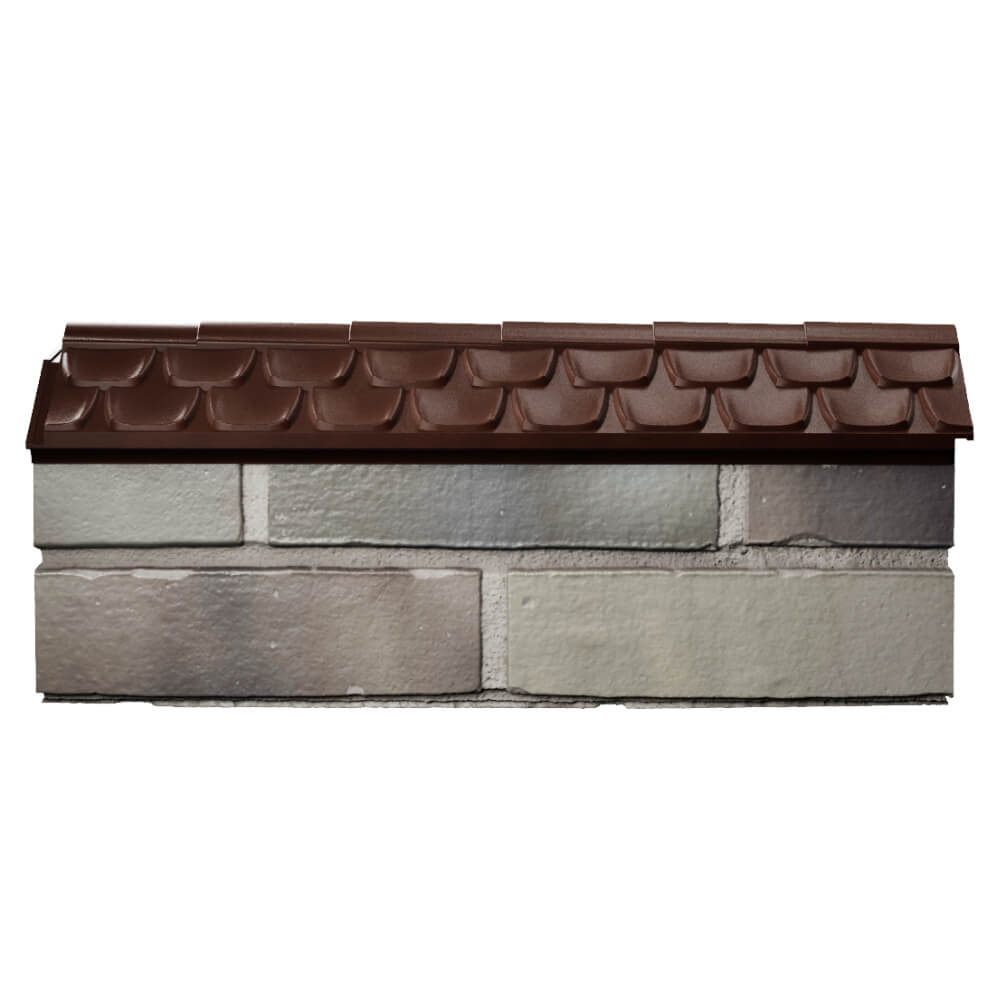 Парапет Zking Эльбрус Коричневый с посадкой на 0.5 кирпича (130мм) в Липецке фото