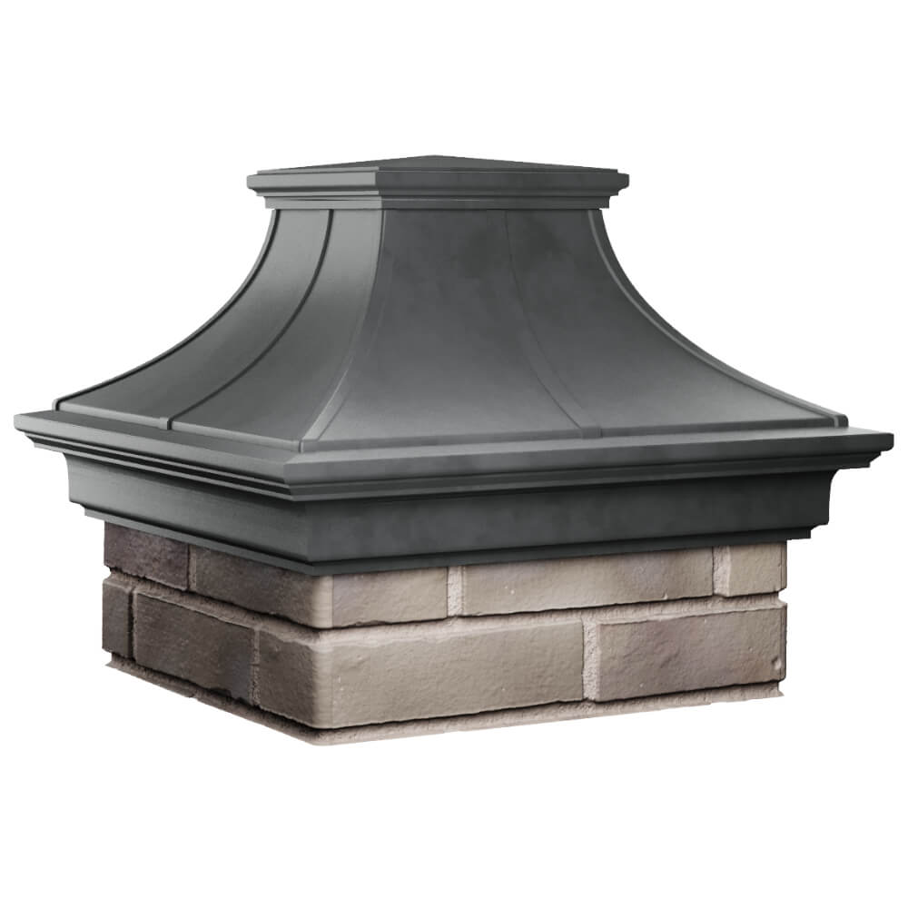 Колпак Zking Монблан Премиум Серый на столб 1.5х1.5 кирпича (385х385мм) в Липецке фото