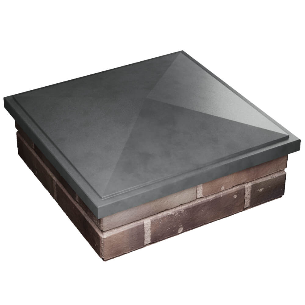 Колпак Zking БонаМоно Серый на столб 2х2 кирпича (515х515, 530х530мм) в Липецке фото