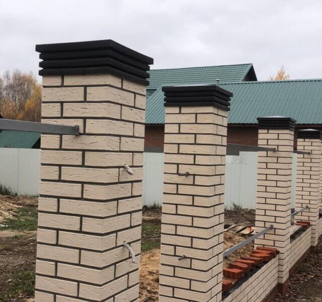 Колпак Zking Бона ХайТек Коричневый на столб 1.5х1.5 кирпича (385х385мм) в Липецке фото