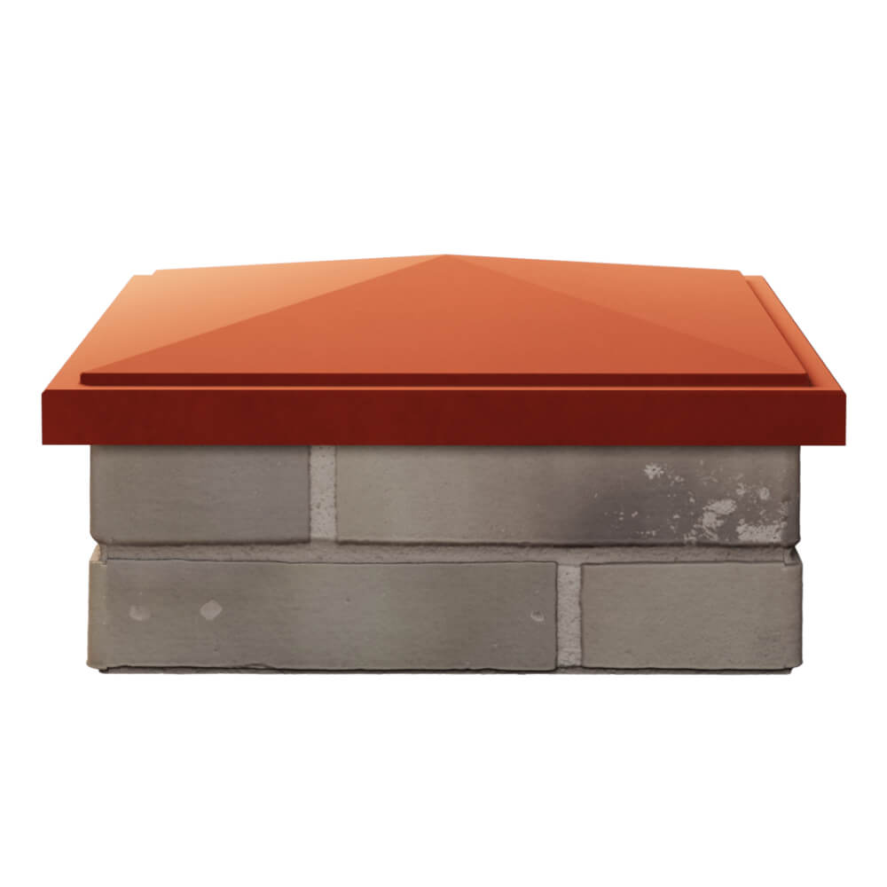 Колпак Zking БонаМоно Красный на столб 1.5х1.5 кирпича (385х385, 400х400мм) Липецк фото