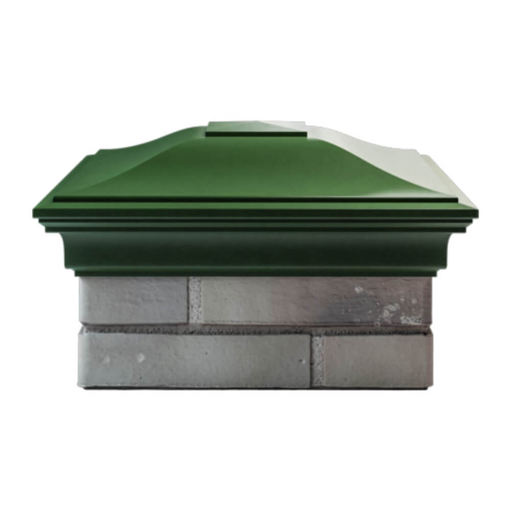 Колпак Zking Монблан Зеленый на столб 1.5х1.5 еврокирпича 0.7НФ (355х355мм) Липецк фото
