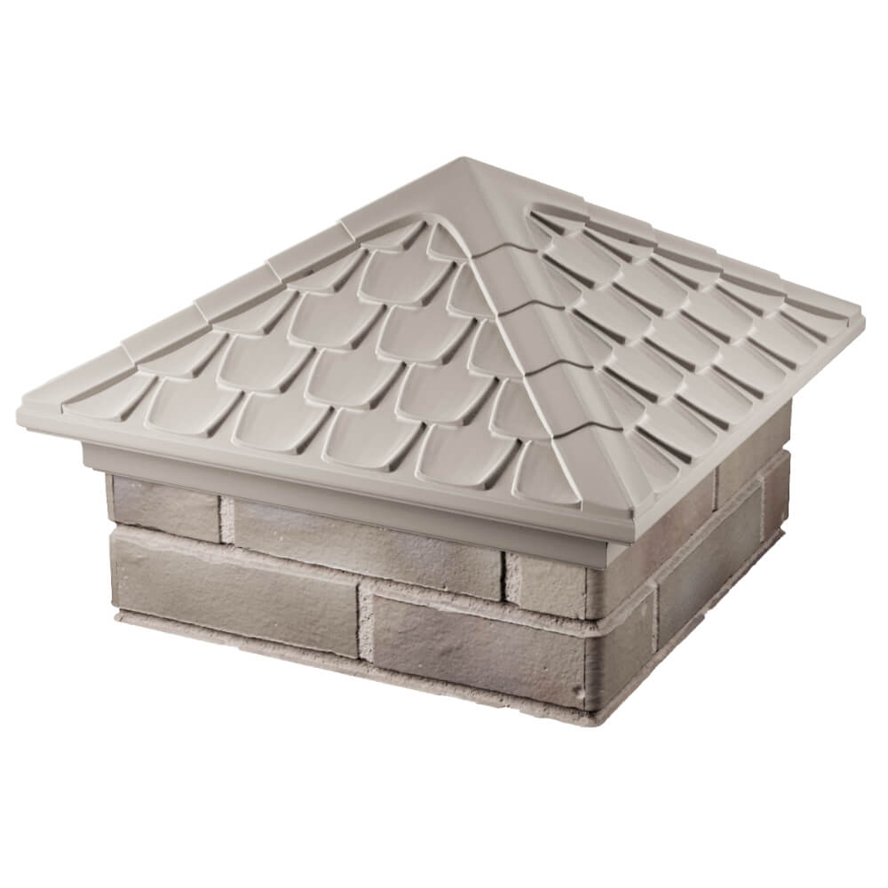 Колпак Zking Эльбрус Бежевый на столб 1.5х1.5 кирпича (385х385мм) в Липецке фото