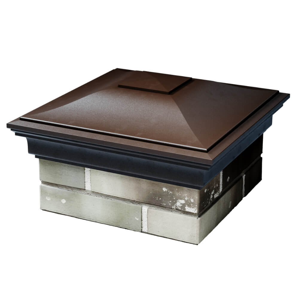 Колпак Zking Монблан Коричневый на столб 1.5х1.5 кирпича (385х385мм) в Липецке фото