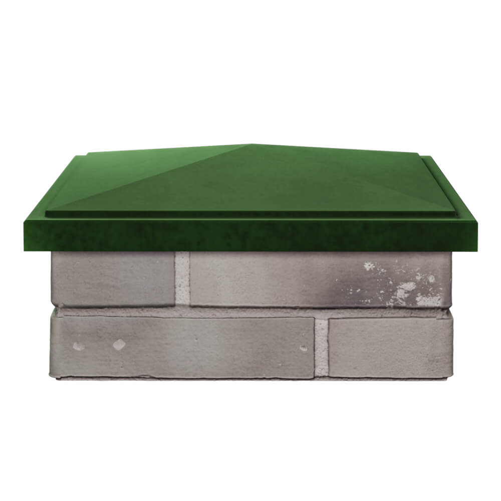 Колпак Zking БонаМоно Зеленый на столб 1.5х1.5 кирпича (385х385, 400х400мм) Липецк фото