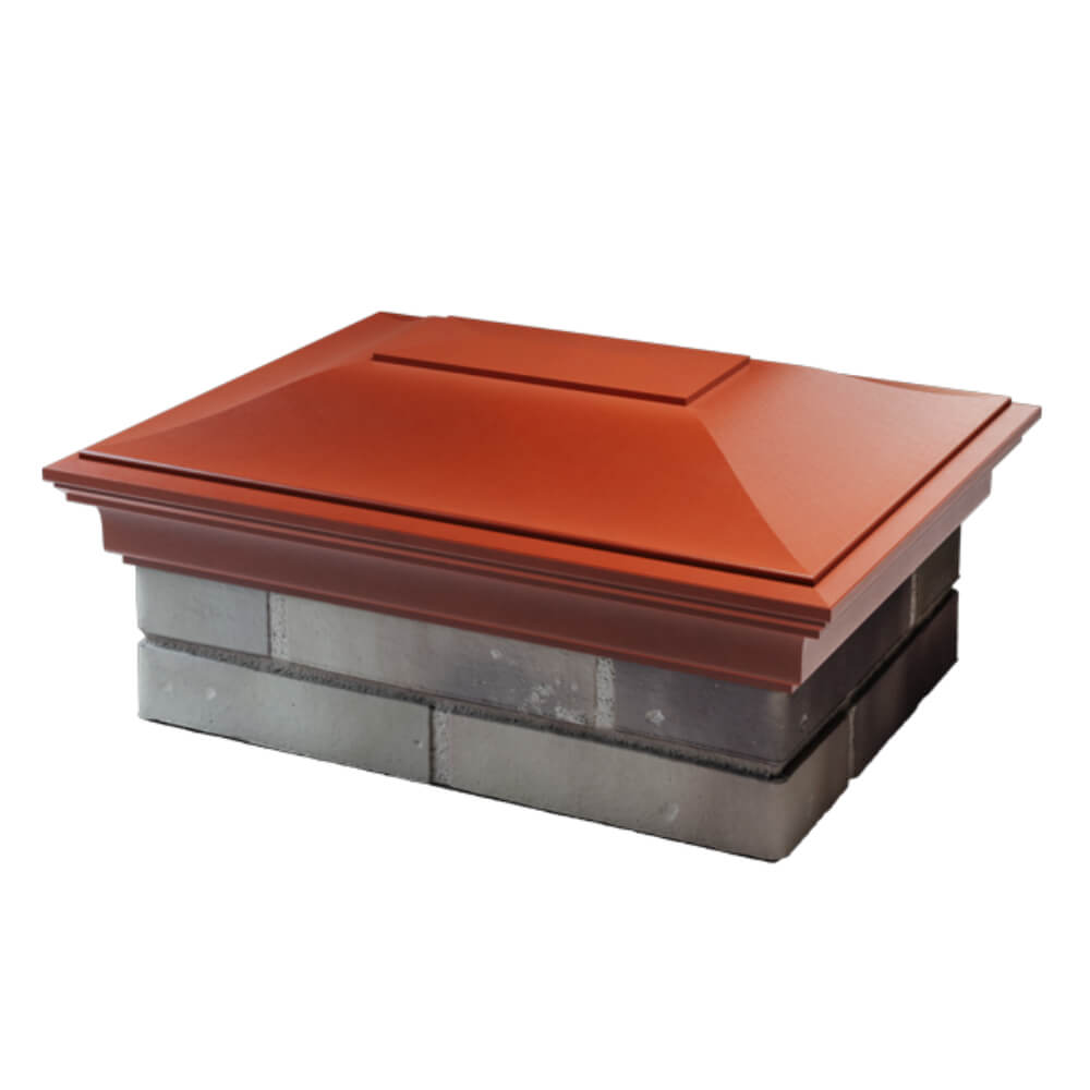 Колпак Zking Монблан Красный на столб 2х1.5 кирпича (515х385мм) в Липецке фото