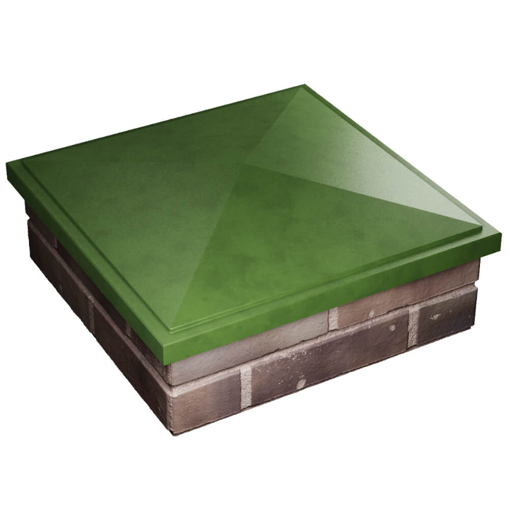 Колпак Zking БонаМоно Зеленый на столб 2х2 кирпича (515х515, 530х530мм) в Липецке фото