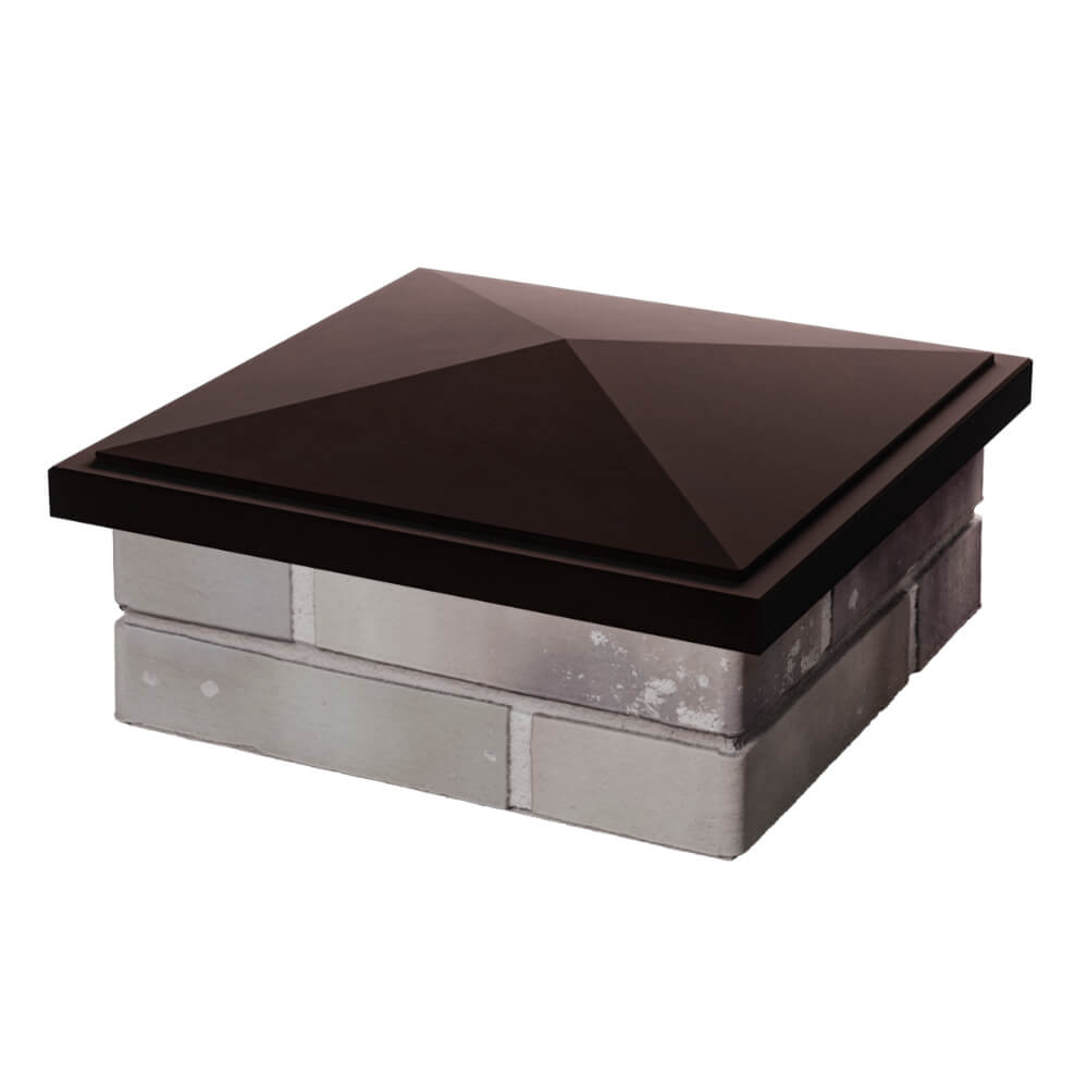 Колпак Zking БонаМоно Коричневый на столб 1.5х1.5 кирпича (385х385, 400х400мм) в Липецке фото