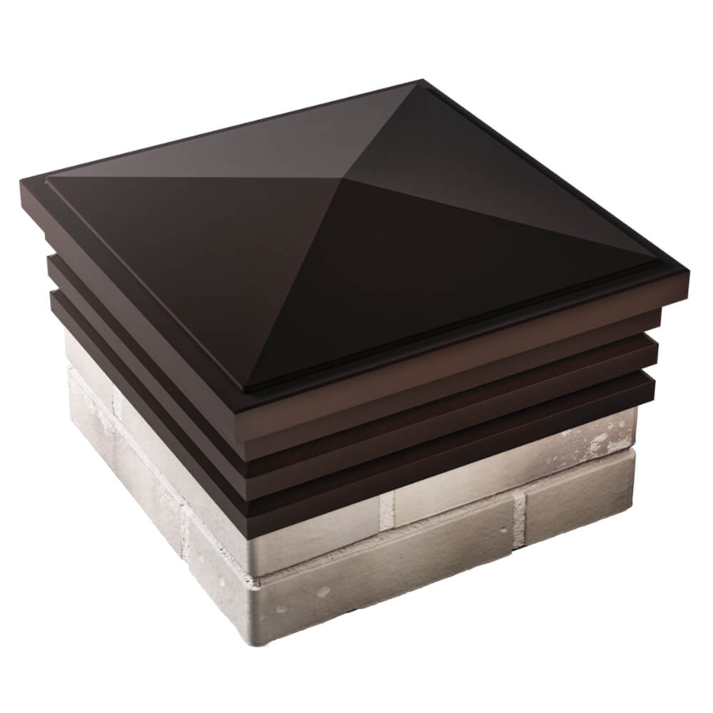 Колпак Zking Бона ХайТек Коричневый на столб 1.5х1.5 кирпича (385х385мм) в Липецке фото