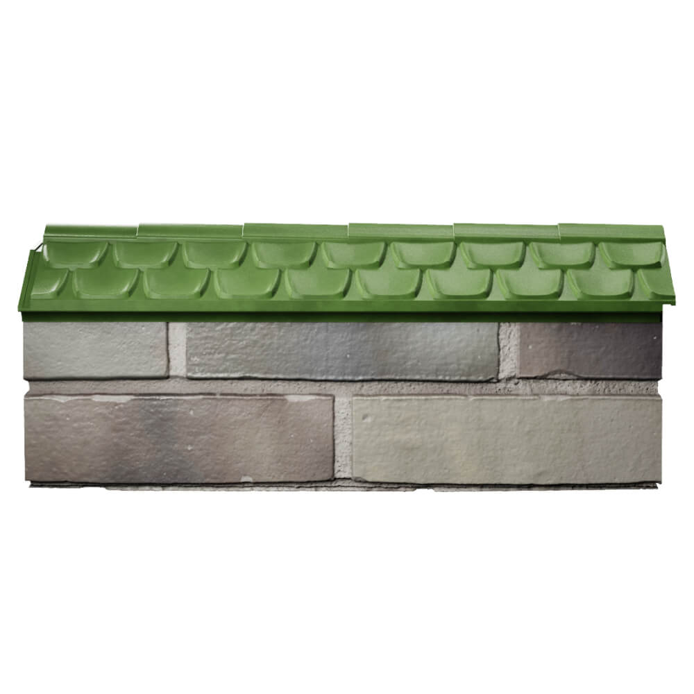 Парапет Zking Эльбрус Зеленый с посадкой на 0.5 кирпича (130мм) в Липецке фото