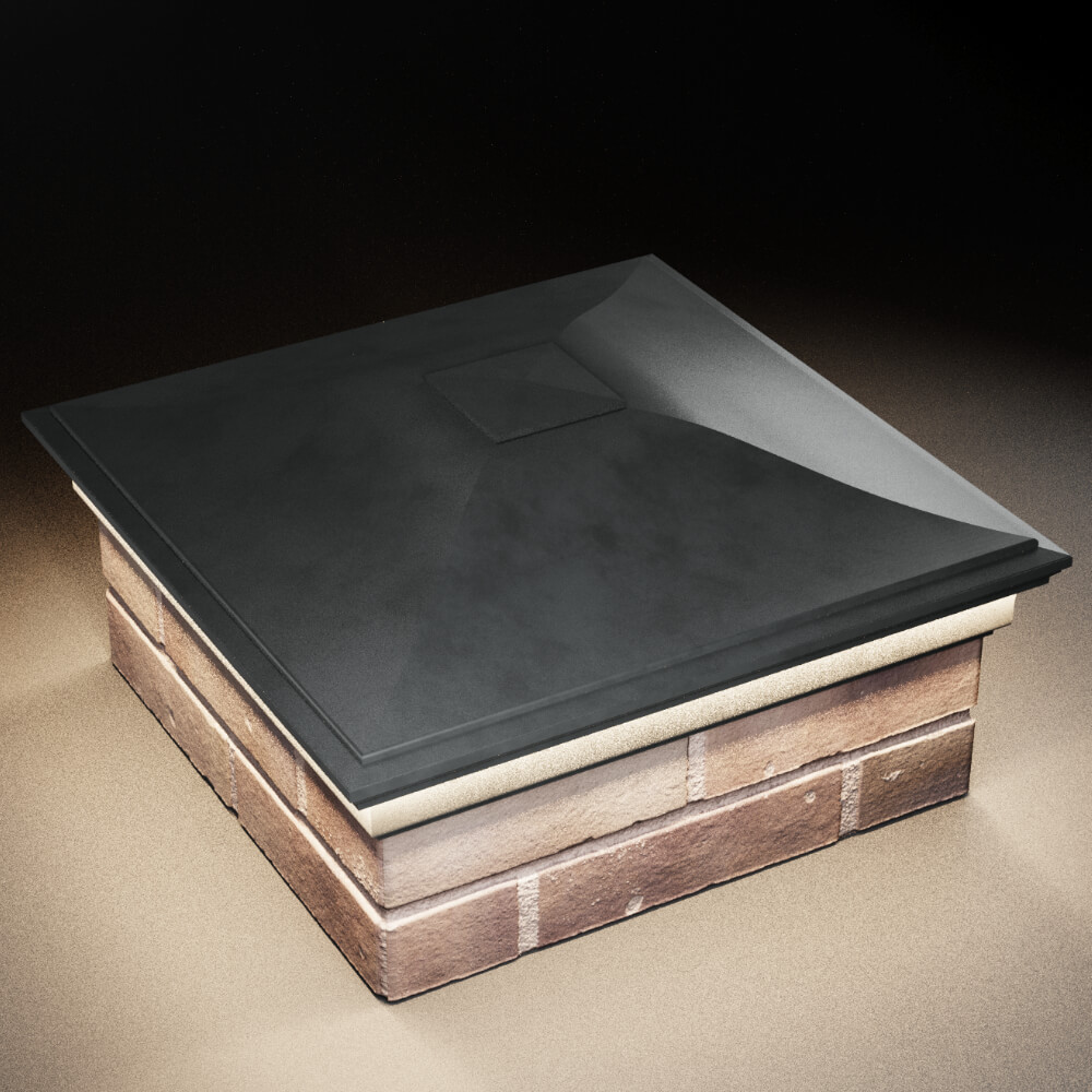 Колпак Zking Монблан Серый на столб 2х2 кирпича (515х515мм) c подсветкой в Липецке фото