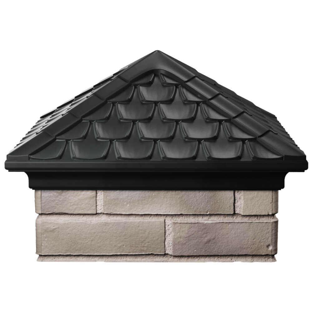 Колпак Zking Эльбрус Черный на столб 1.5х1.5 кирпича (385х385мм) Липецк фото