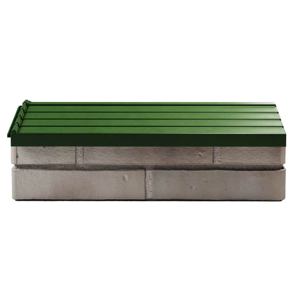 Парапет Zking Бона ХайТек Зеленый с посадкой на 1 кирпич (200/225/255мм) в Липецке фото