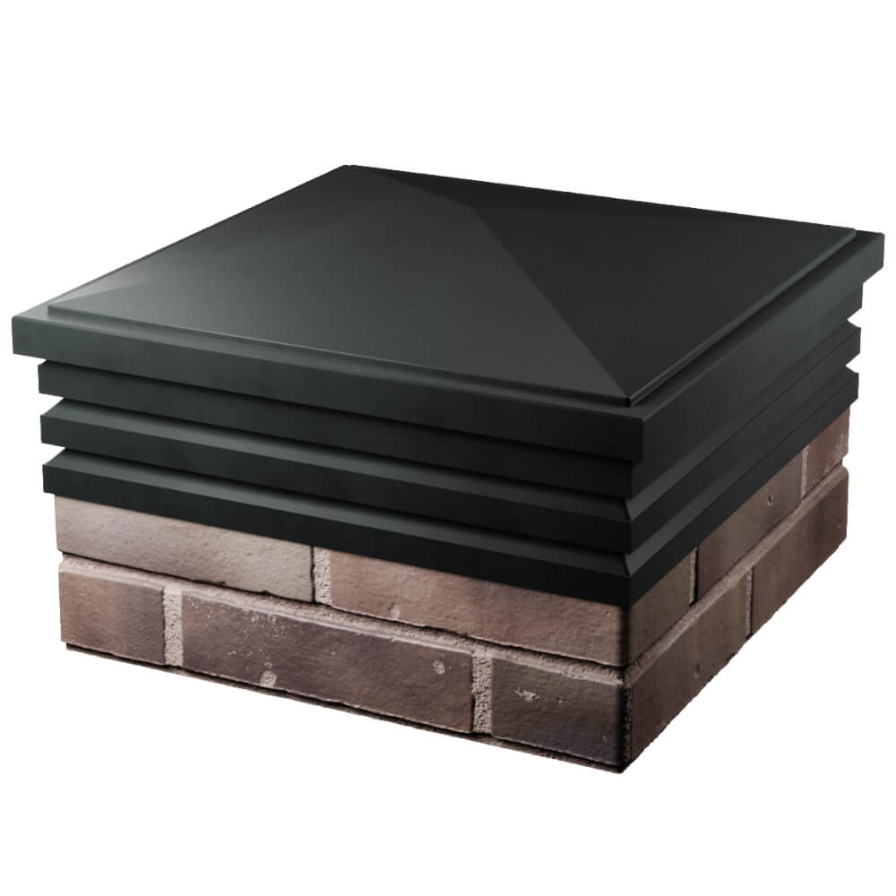 Колпак Zking Бона ХайТек Черный на столб 2х2 кирпича (513х513мм) в Липецке фото