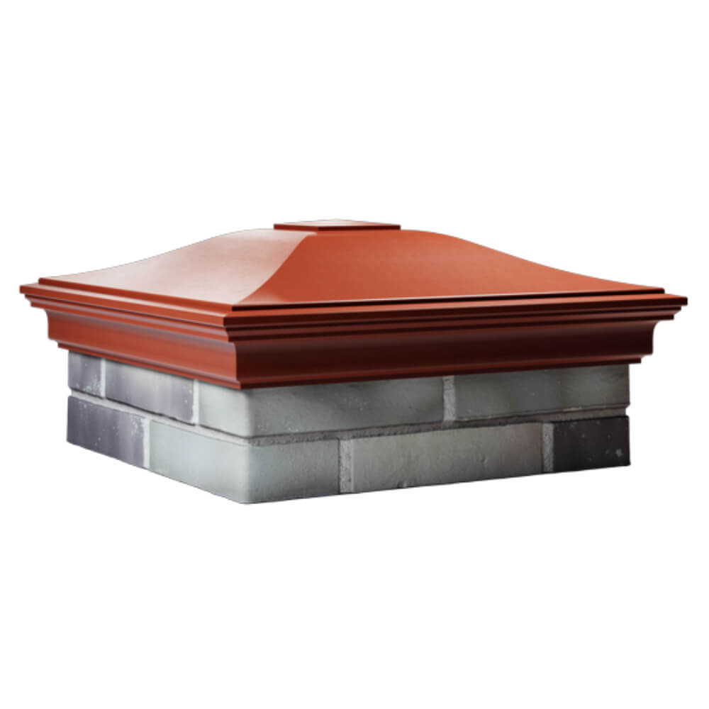 Колпак Zking Монблан Красный на столб 2х2 кирпича (515х515мм) в Липецке фото