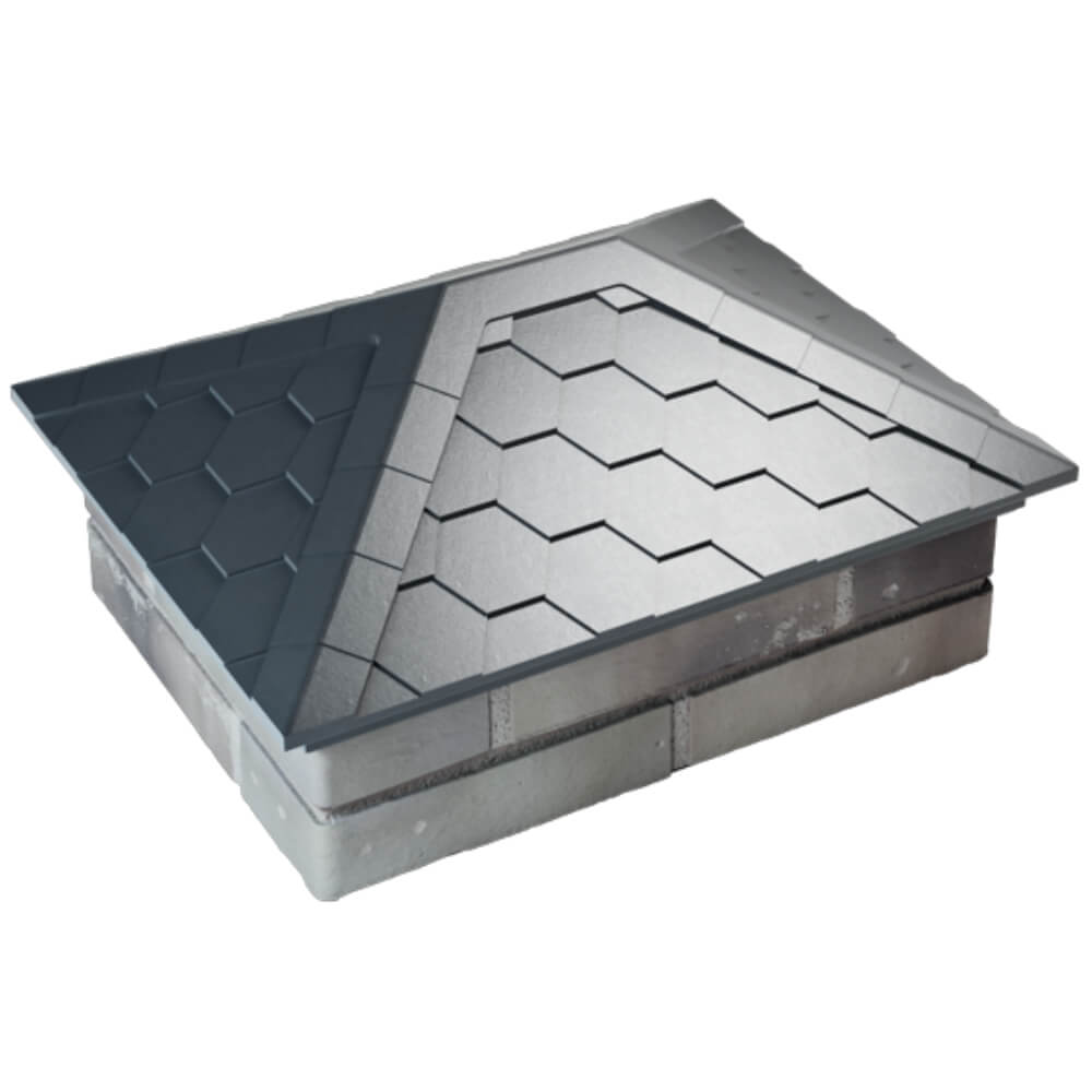 Колпак Zking Эверест Серый на столб 2х1.5 кирпича (520х390мм) Липецк фото