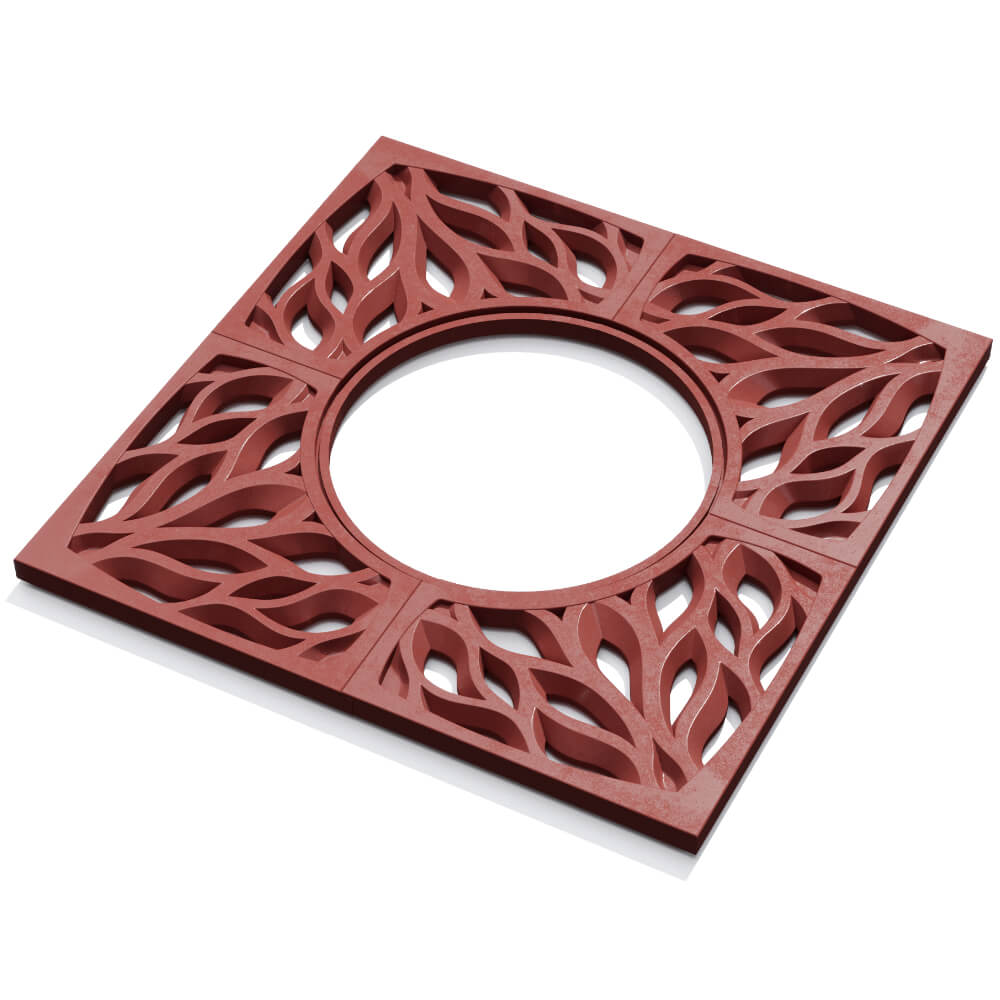 Приствольная решетка для дерева ZKING CRUST 1.2х1.2м Красная в Липецке фото