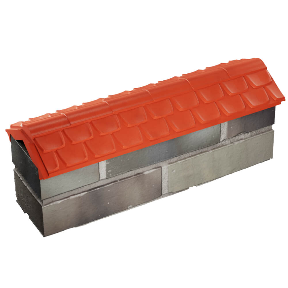 Парапет Zking Эльбрус Красный с посадкой на 0.5 кирпича (130мм) в Липецке фото