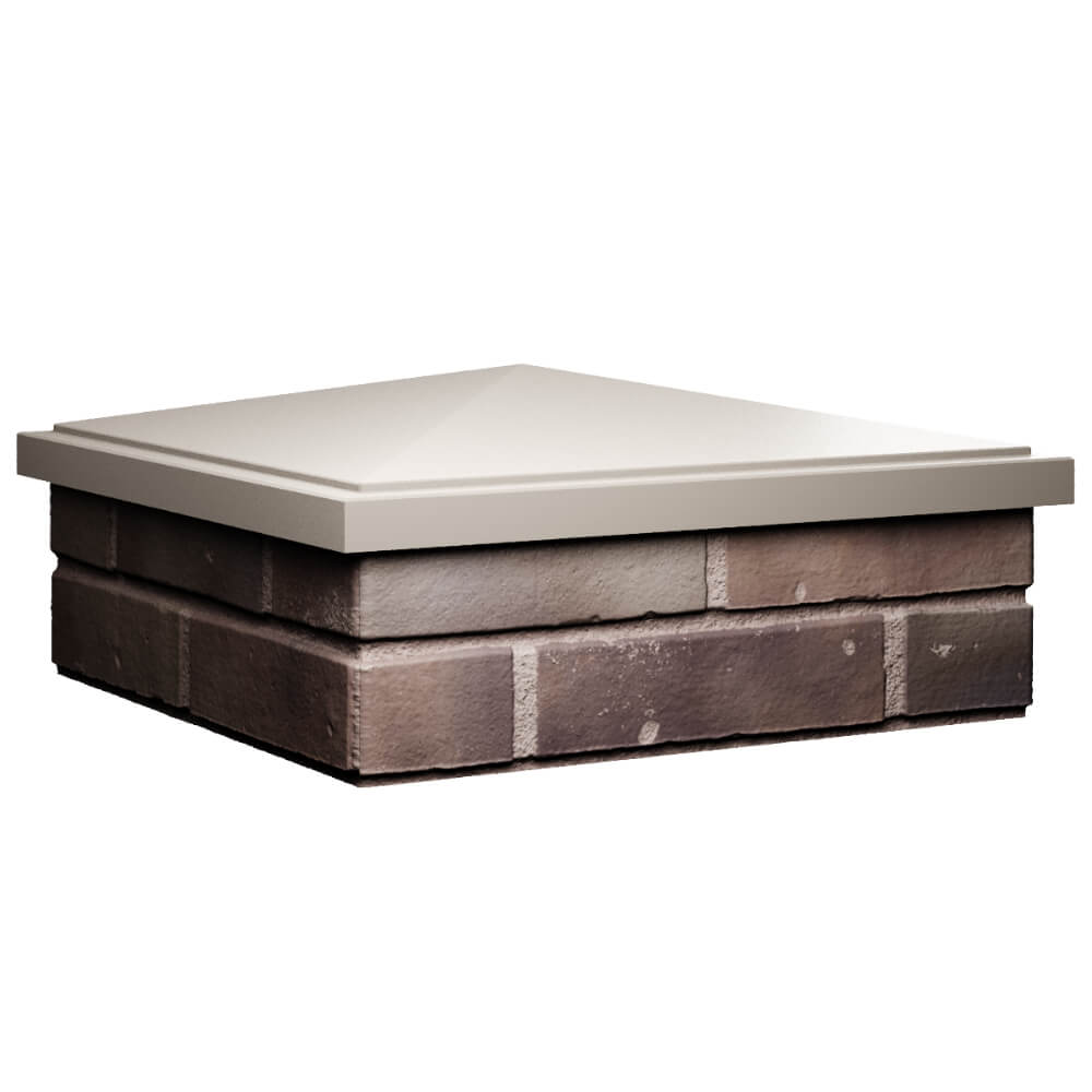 Колпак Zking БонаМоно Бежевый на столб 2х2 кирпича (515х515, 530х530мм) в Липецке фото