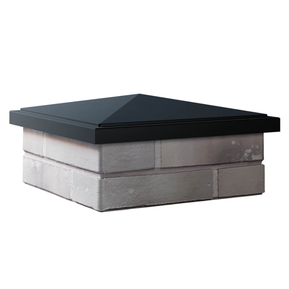 Колпак Zking БонаМоно Черный на столб 1.5х1.5 кирпича (385х385, 400х400мм) в Липецке фото