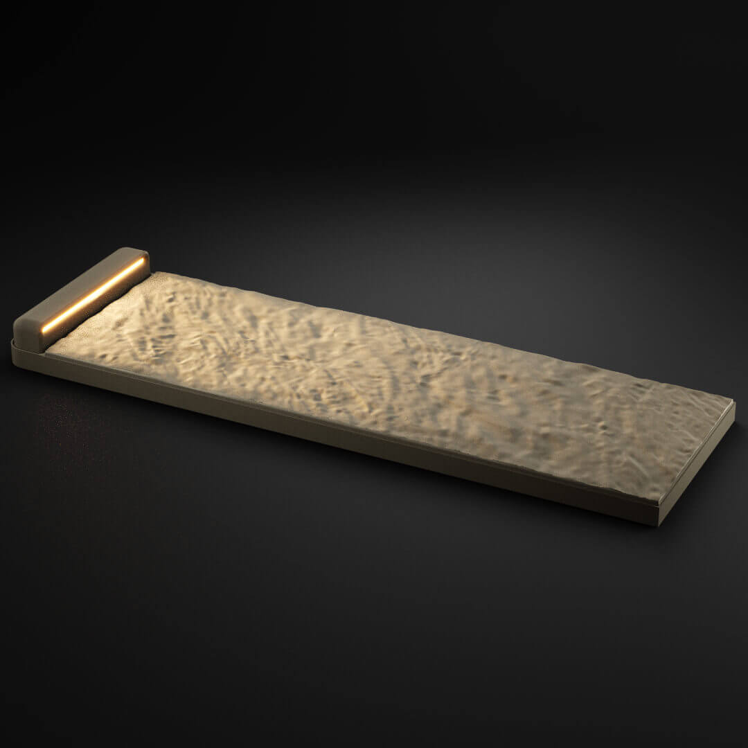 LED Светильник для шаговой плиты STONE Светлая Галька 330х75х98мм в Липецке фото