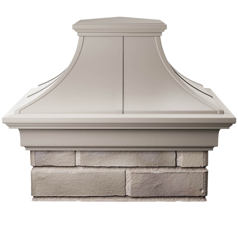 Колпак Zking Монблан Премиум Бежевый на столб 1.5х1.5 кирпича (385х385мм) Липецк фото