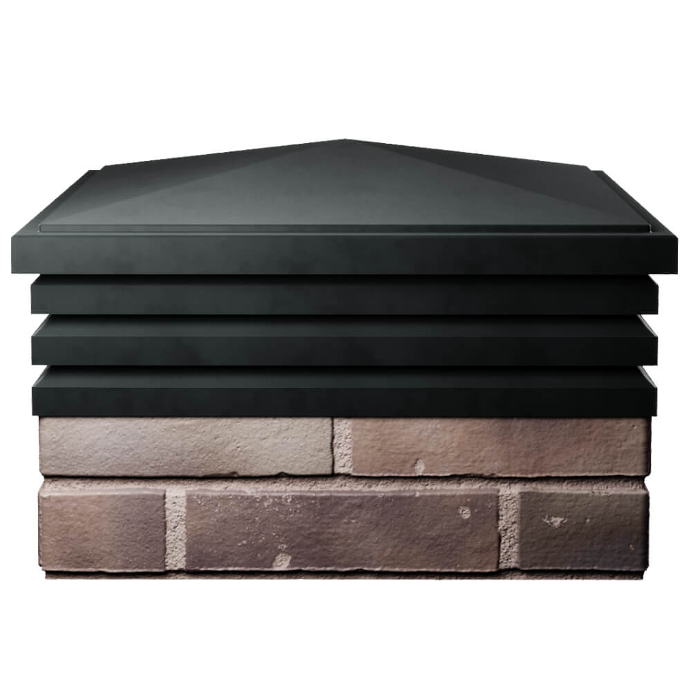 Колпак Zking Бона ХайТек Черный на столб 2х2 кирпича (513х513мм) Липецк фото