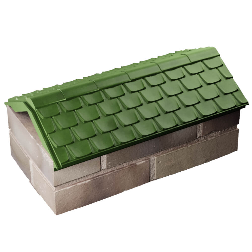 Парапет Zking Эльбрус Зеленый с посадкой на 1 кирпич (255мм) в Липецке фото