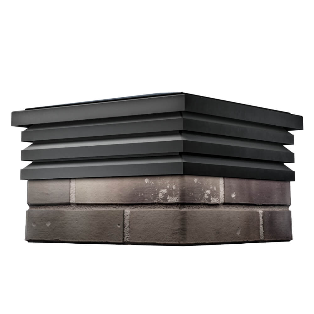 Колпак Zking Бона ХайТек Черный на столб 1.5х1.5 кирпича (385х385мм) в Липецке фото