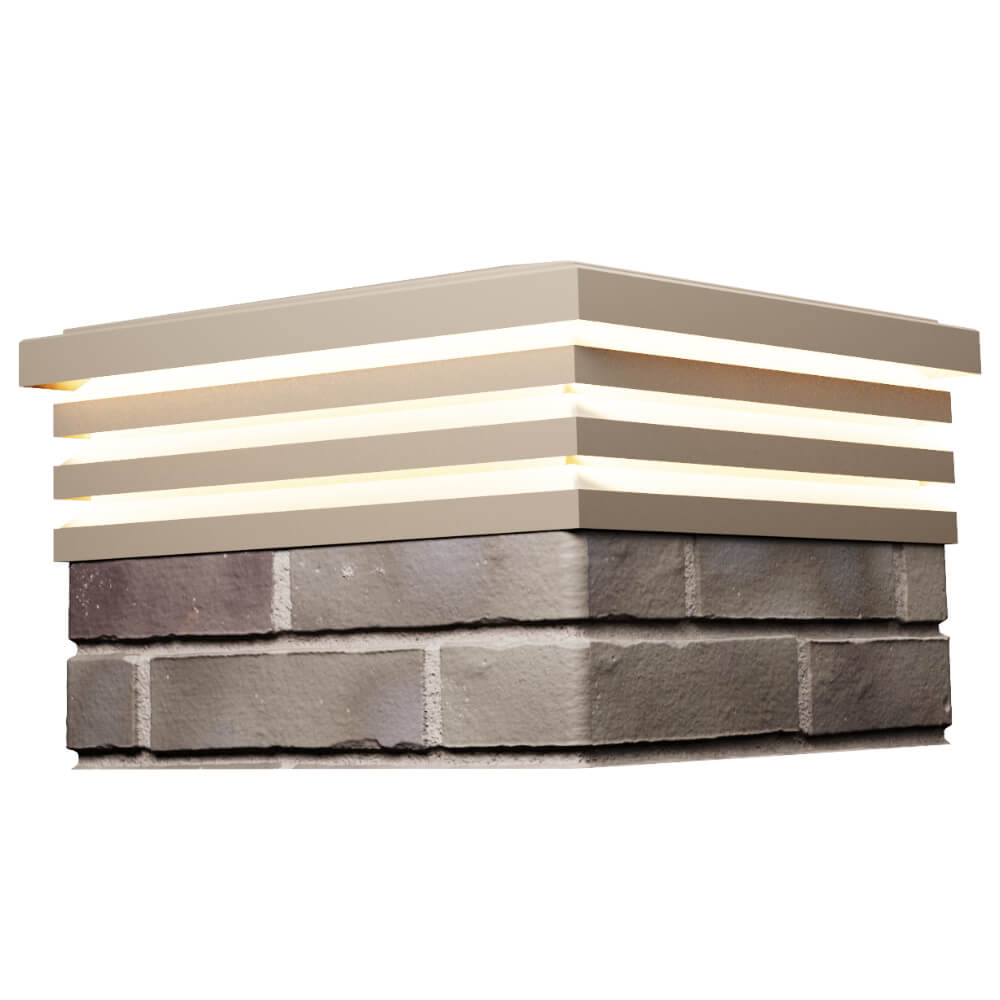 Колпак Zking Бона ХайТек Бежевый на столб 1.5х1.5 кирпича (385х385мм) с подсветкой в Липецке фото