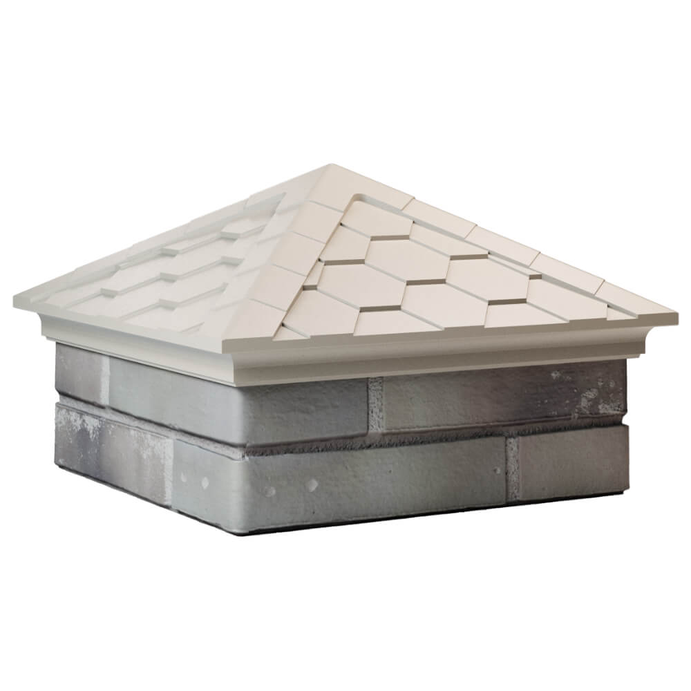 Колпак Zking Эверест Бежевый на столб 1.5х1.5 кирпича (390х390мм) в Липецке фото