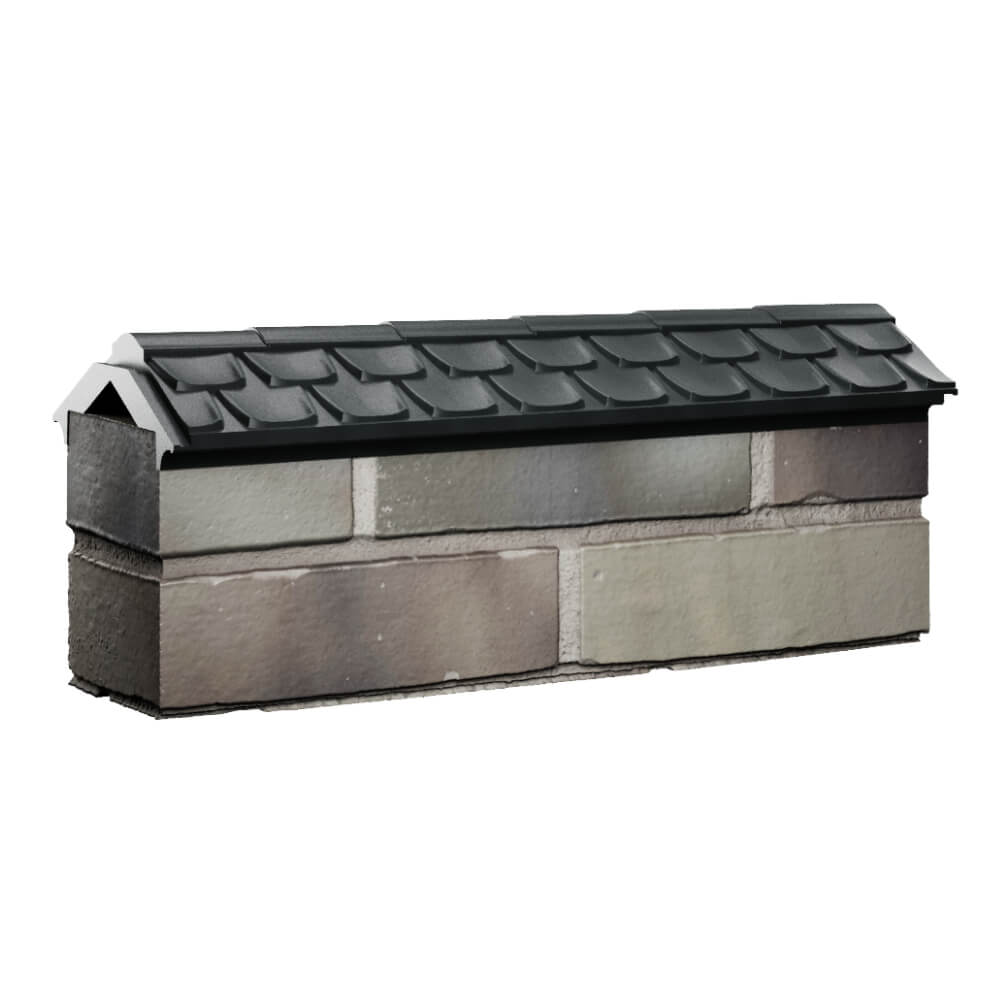 Парапет Zking Эльбрус Черный с посадкой на 0.5 кирпича (130мм) Липецк фото