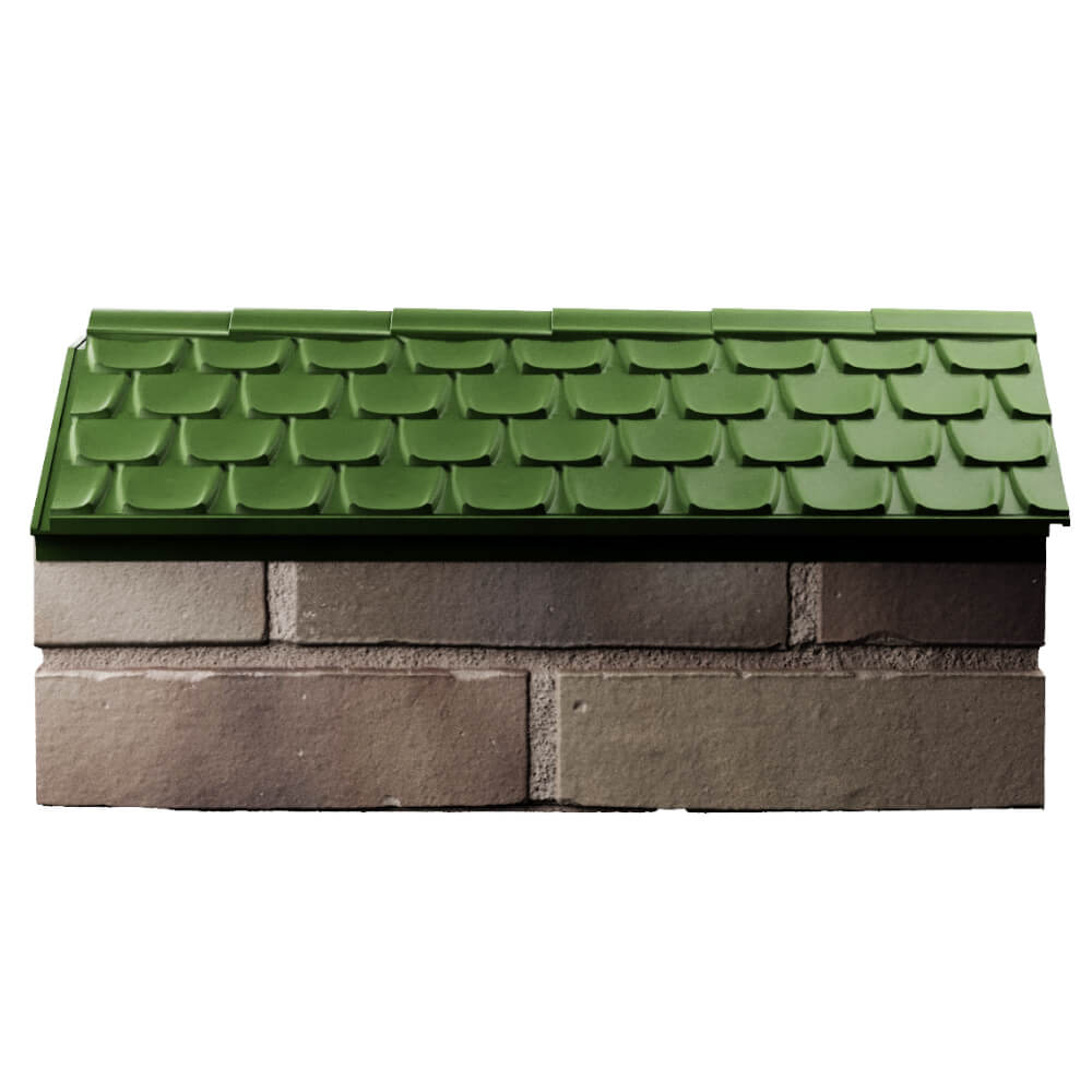 Парапет Zking Эльбрус Зеленый с посадкой на 1 кирпич (255мм) в Липецке фото