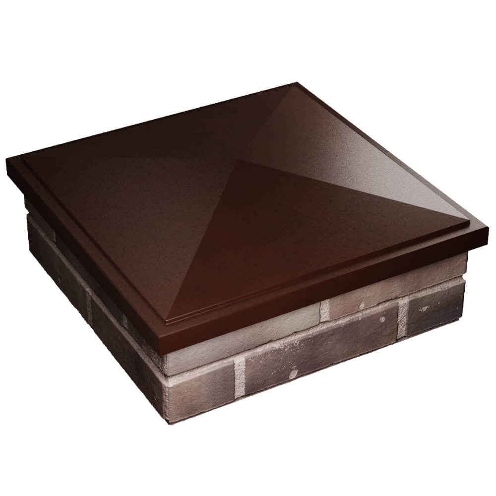 Колпак Zking БонаМоно Коричневый на столб 2х2 кирпича (515х515, 530х530мм) в Липецке фото