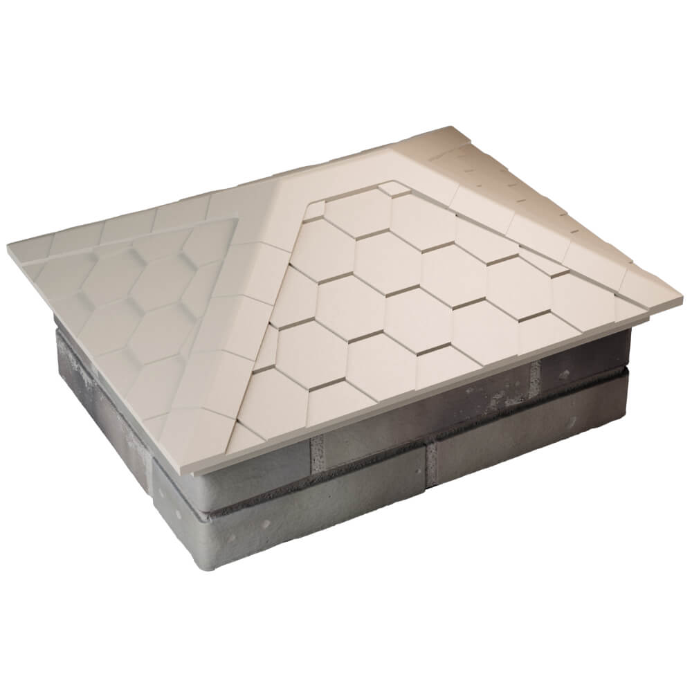 Колпак Zking Эверест Бежевый на столб 2х1.5 кирпича (520х390мм) Липецк фото