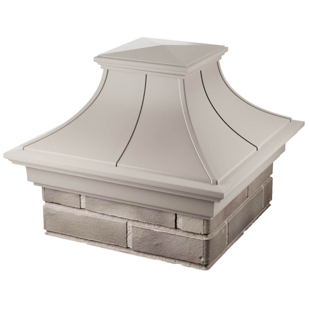 Колпак Zking Монблан Премиум Бежевый на столб 1.5х1.5 кирпича (385х385мм) в Липецке фото