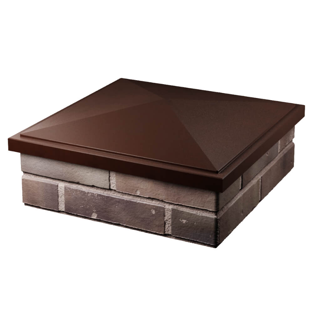 Колпак Zking БонаМоно Коричневый на столб 2х2 кирпича (515х515, 530х530мм) в Липецке фото