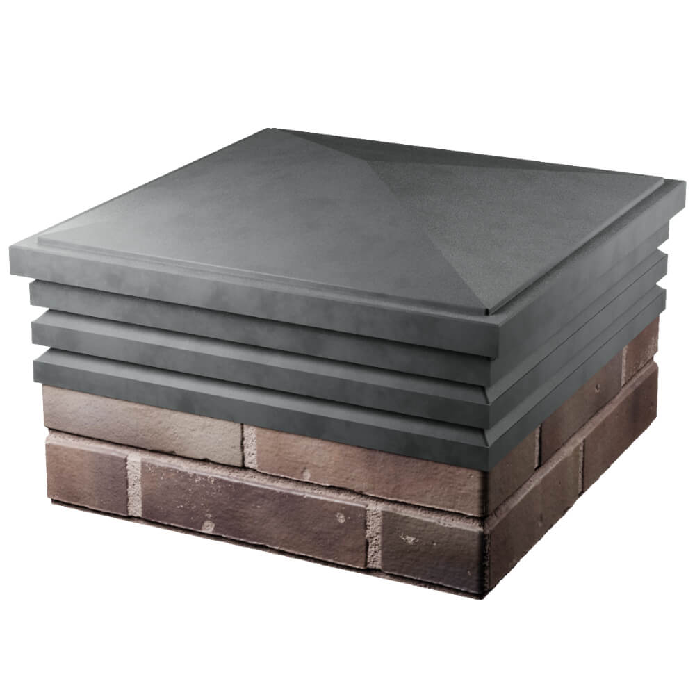 Колпак Zking Бона ХайТек Серый на столб 2х2 кирпича (513х513мм) в Липецке фото