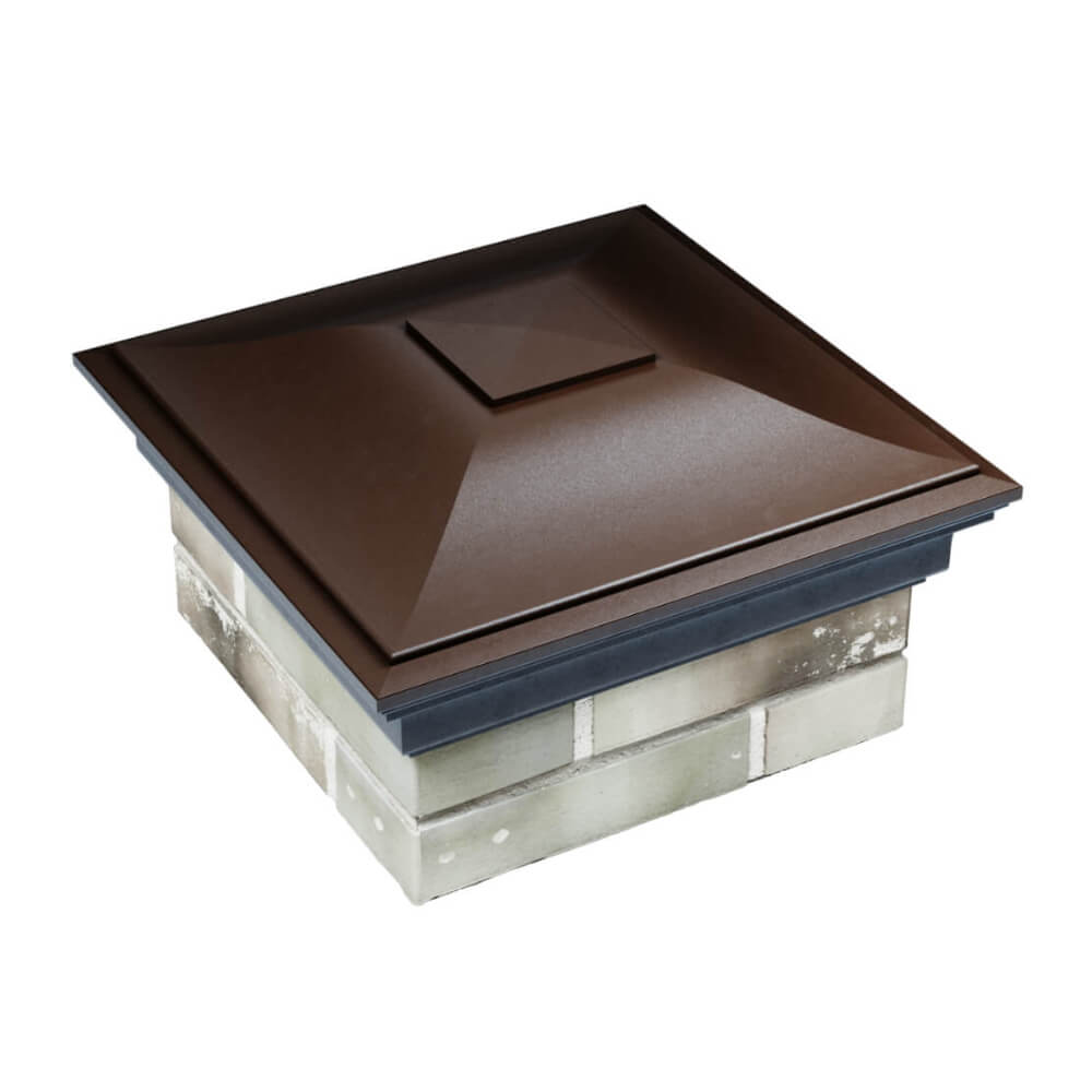 Колпак Zking Монблан Коричневый на столб 1.5х1.5 еврокирпича 0.7НФ (355х355мм) в Липецке фото