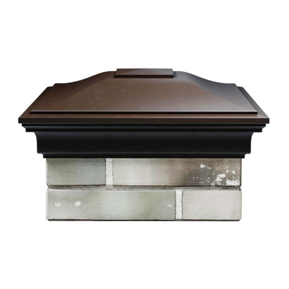 Колпак Zking Монблан Коричневый на столб 1.5х1.5 еврокирпича 0.7НФ (355х355мм) Липецк фото