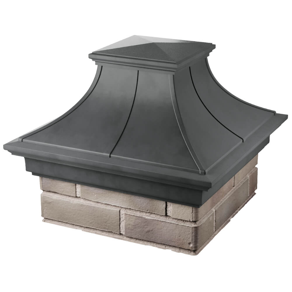 Колпак Zking Монблан Премиум Серый на столб 1.5х1.5 кирпича (385х385мм) в Липецке фото