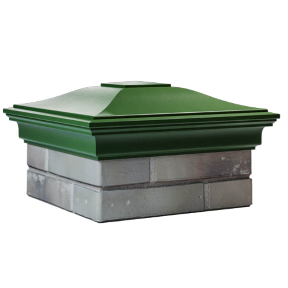 Колпак Zking Монблан Зеленый на столб 1.5х1.5 кирпича (385х385мм) в Липецке фото