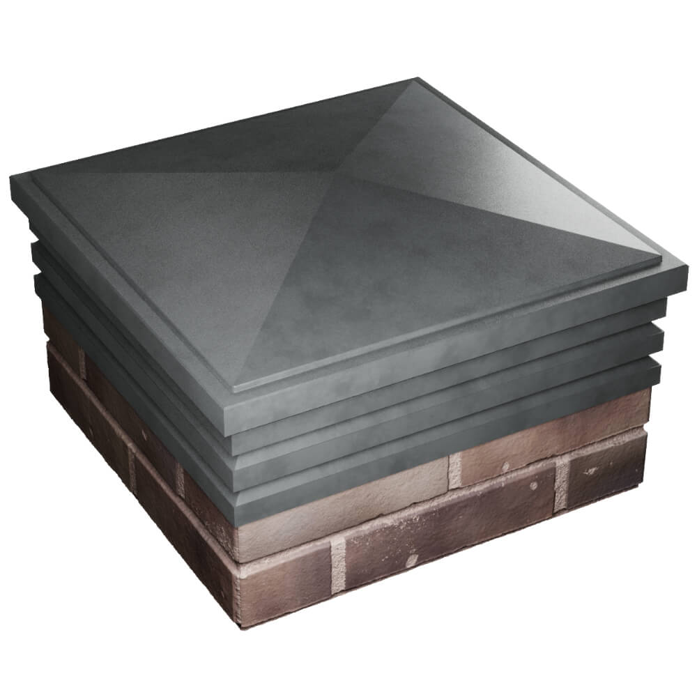 Колпак Zking Бона ХайТек Серый на столб 2х2 кирпича (513х513мм) в Липецке фото