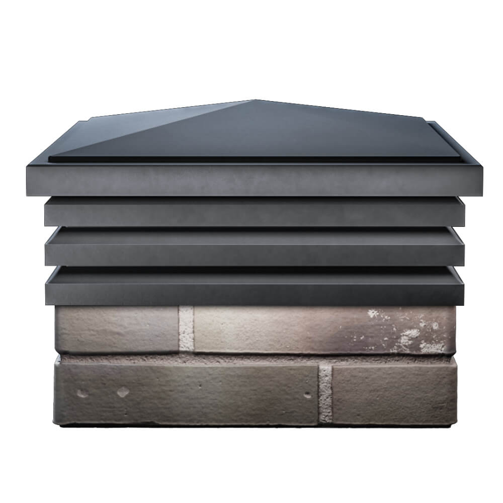 Колпак Zking Бона ХайТек Серый на столб 1.5х1.5 кирпича (385х385мм) Липецк фото