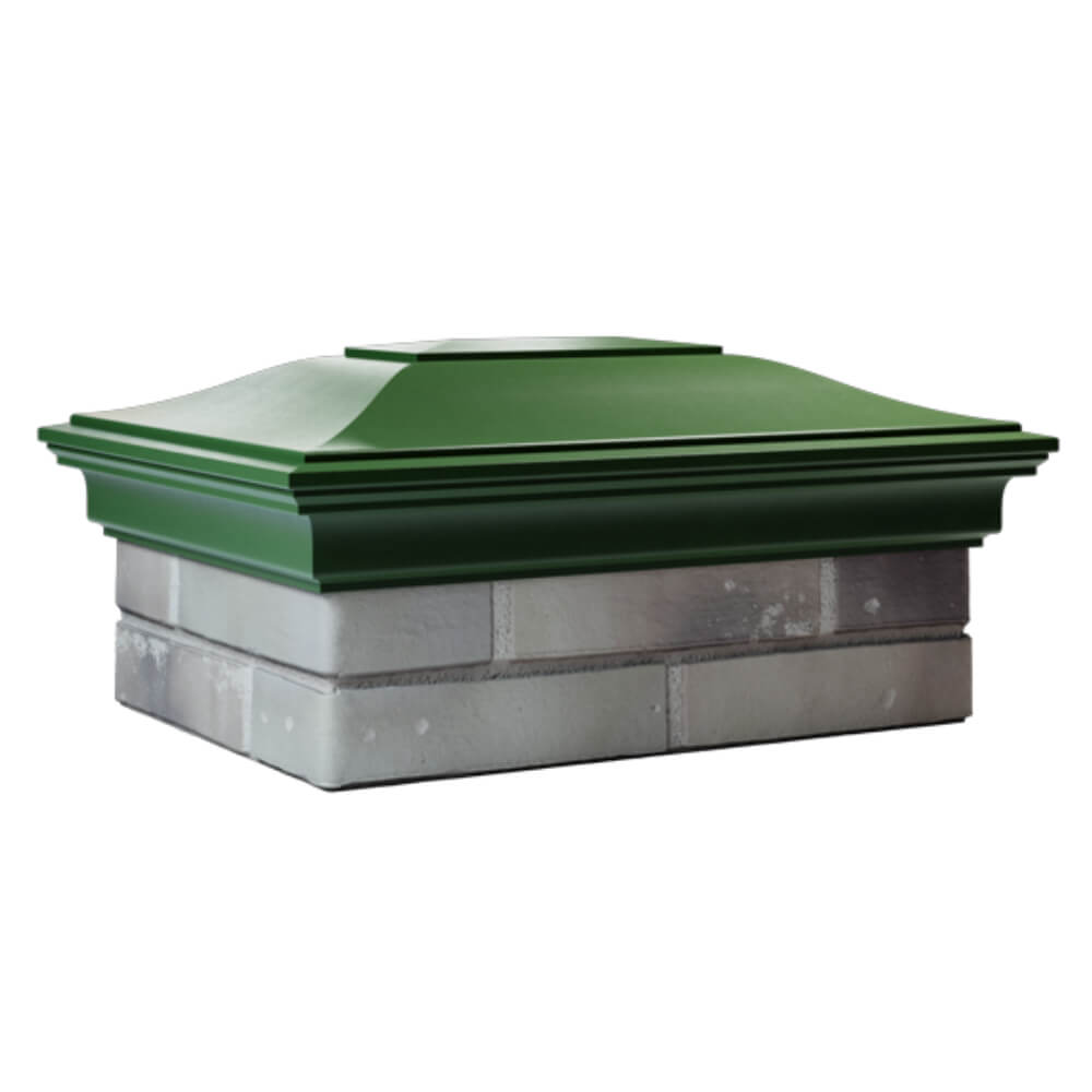 Колпак Zking Монблан Зеленый на столб 2х1.5 кирпича (515х385мм) в Липецке фото