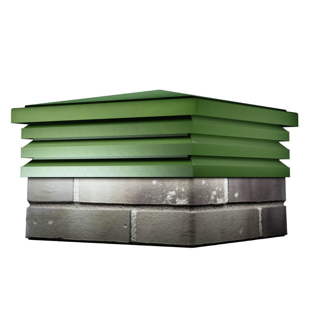 Колпак Zking Бона ХайТек Зеленый на столб 1.5х1.5 кирпича (385х385мм) в Липецке фото